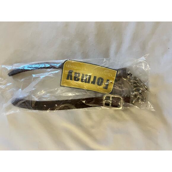 Formay Western Leather 5/8" Double Chain Curb Strap Latigo Burgandy - Picture 3 of 4